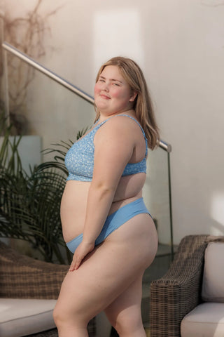 Careless Bikinitruse Mid Waist Bikini String - Lyseblå