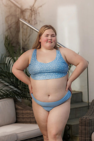 Careless Bikinitruse Mid Waist Bikini String - Lyseblå