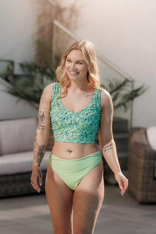 Careless Bikinitruse Mid Waist Bikini String - Pastellgrønn