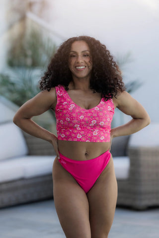 Careless Bikinitruse Mid Waist Bikini String - Rosa