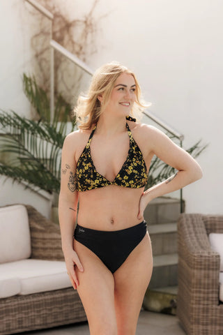 Careless Bikinitruse Mid Waist Bikini String - Svart