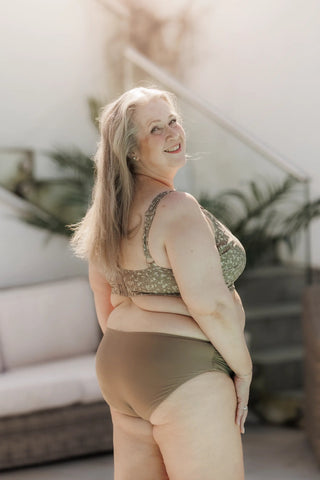 Careless Bikinitruse Mid Waist bikinitruse - Mørk beige