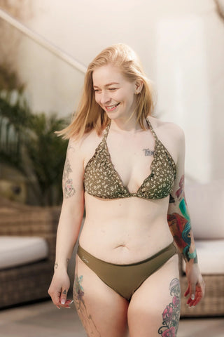 Careless Bikinitruse Ruffle Bikinitruse - Grønn