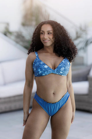 Careless Bikinitruse Ruffle Bikinitruse - Mørkeblå