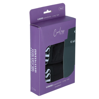 Careless Boksershorts Lukas Boksershorts long 2 pk - Black onyx/Black onyx