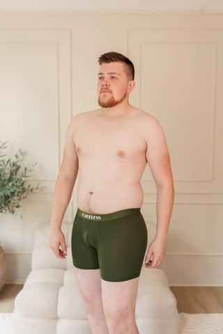 Careless Boksershorts Lukas Boksershorts long 2 pk - Mørk grønn/mørk blå