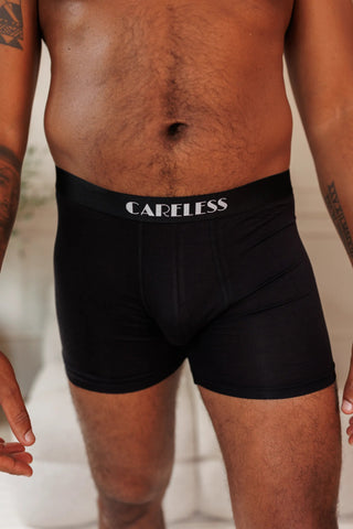 Careless Boksershorts Lukas Boksershorts long 2 pk - Svart/svart