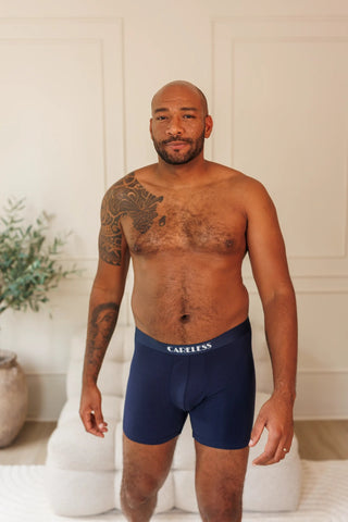 Careless Boksershorts Vegard Boksershorts long 2 pk - Mørk grønn/mørk blå