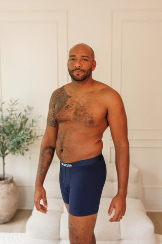 Careless Boksershorts Vegard Boksershorts long 2 pk - Mørk grønn/mørk blå
