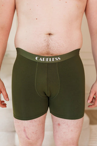 Careless Boksershorts Vegard Boksershorts long 2 pk - Mørk grønn/mørk blå