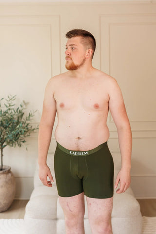 Careless Boksershorts Vegard Boksershorts long 2 pk - Mørk grønn/mørk blå