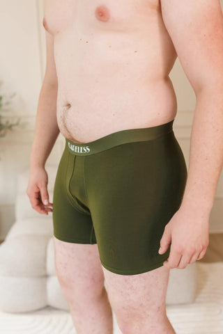 Careless Boksershorts Vegard Boksershorts long 2 pk - Mørk grønn/mørk blå