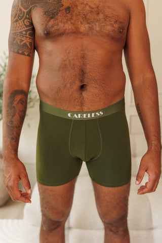 Careless Boksershorts Vegard Boksershorts long 2 pk - Mørk grønn/mørk blå