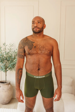 Careless Boksershorts Vegard Boksershorts long 2 pk - Mørk grønn/mørk blå
