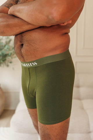 Careless Boksershorts Vegard Boksershorts long 2 pk - Mørk grønn/mørk blå