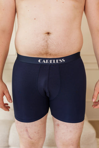 Careless Boksershorts Vegard Boksershorts long 2 pk - Mørk grønn/mørk blå