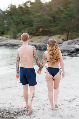 Careless Cuba bikinitopp - Mørkeblå - Brodert