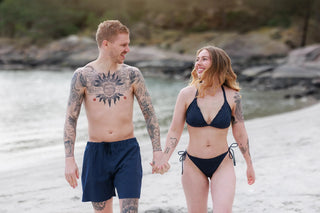 Careless Cuba bikinitopp - Mørkeblå - Brodert