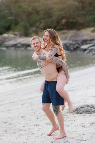 Careless Cuba bikinitopp - Mørkeblå - Brodert