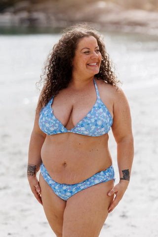 Careless Cuba Ruffles bikinitopp - Lyseblå - Flower Boom Groups