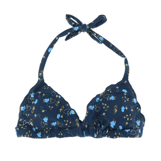 Careless Cuba Ruffles bikinitopp - Mørkeblå - Floral
