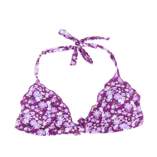 Careless Cuba Ruffles bikinitopp - Mørkelilla - Flower Boom Groups