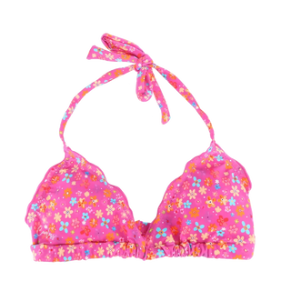 Careless Cuba Ruffles bikinitopp - Mørkerosa - Blossomir