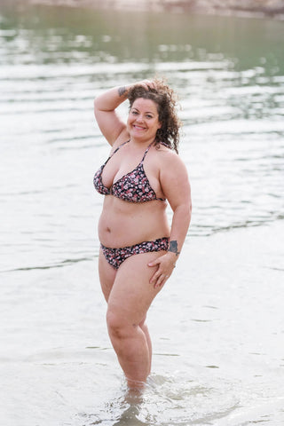 Careless Cuba Ruffles bikinitopp - Svart - Flower Boom