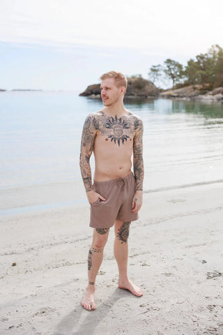 Careless David badeshorts - Beige