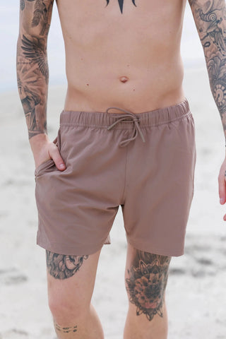Careless David badeshorts - Beige