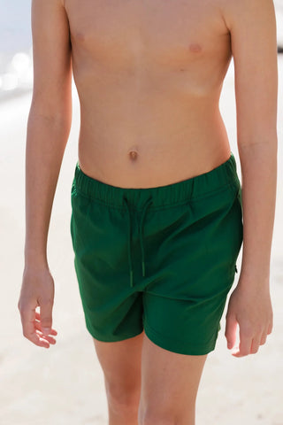 Careless David badeshorts Kids - Mørkegrønn