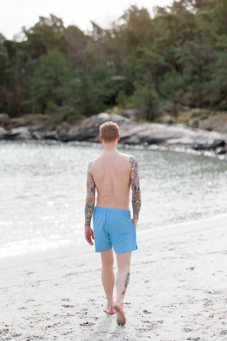 Careless David badeshorts - Lyseblå