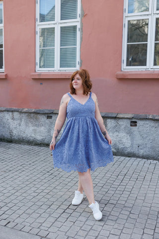 Careless Evelina kjole - Blå