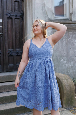 Careless Evelina kjole - Blå