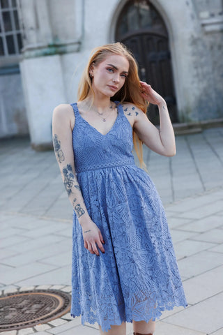 Careless Evelina kjole - Blå