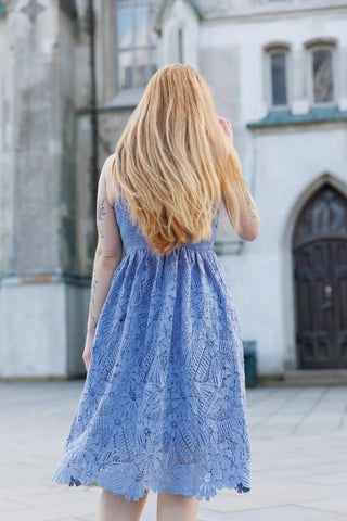 Careless Evelina kjole - Blå