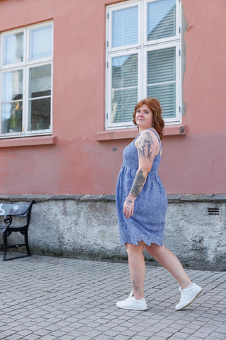 Careless Evelina kjole - Blå
