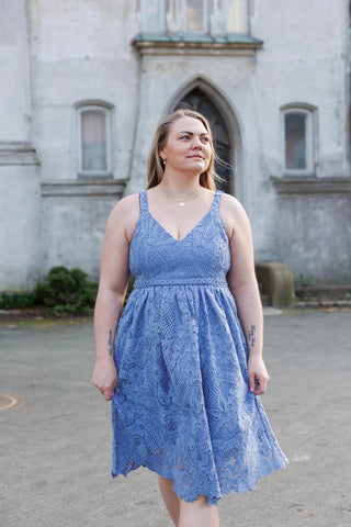 Careless Evelina kjole - Blå