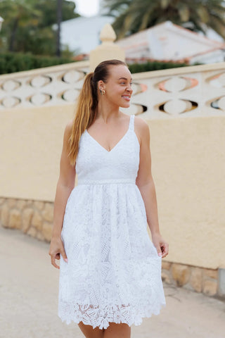 Careless Evelina kjole - Bright White