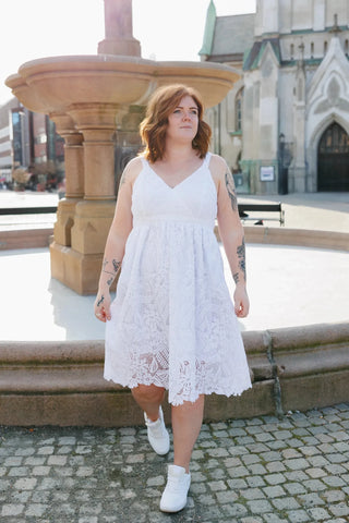 Careless Evelina kjole - Hvit