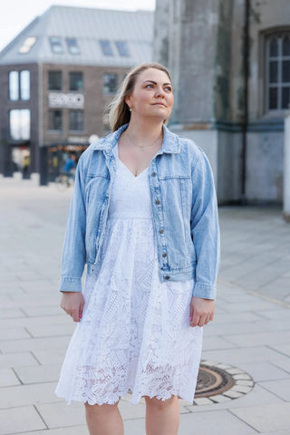 Careless Evelina kjole - Hvit