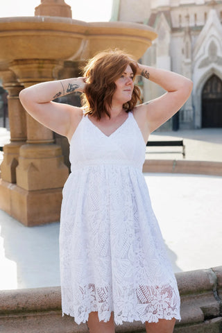 Careless Evelina kjole - Hvit