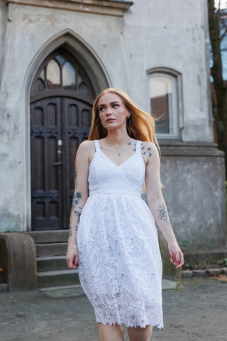 Careless Evelina kjole - Hvit