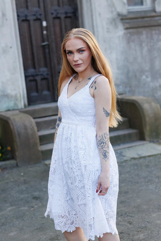 Careless Evelina kjole - Hvit