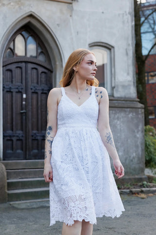 Careless Evelina kjole - Hvit