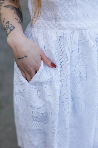 Careless Evelina kjole - Hvit