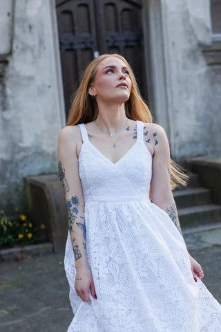 Careless Evelina kjole - Hvit