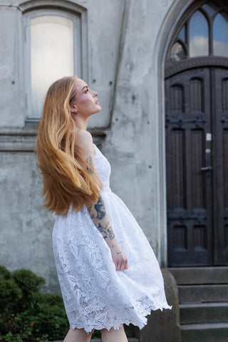 Careless Evelina kjole - Hvit