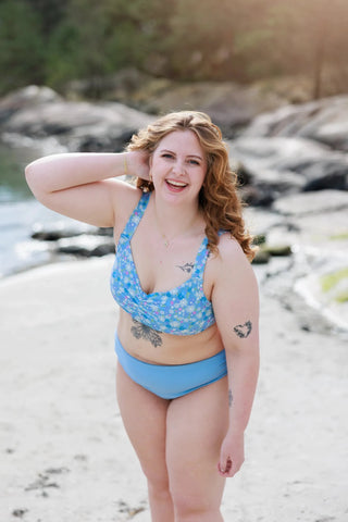 Careless Fiji bikinitopp - Lyseblå - Flower Boom Groups