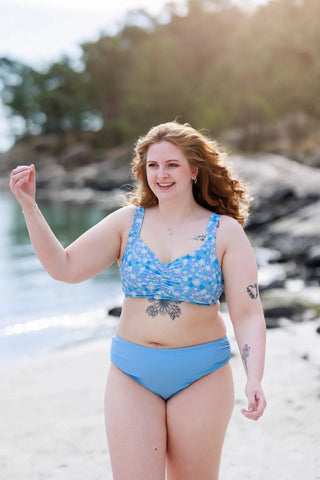 Careless Fiji bikinitopp - Lyseblå - Flower Boom Groups